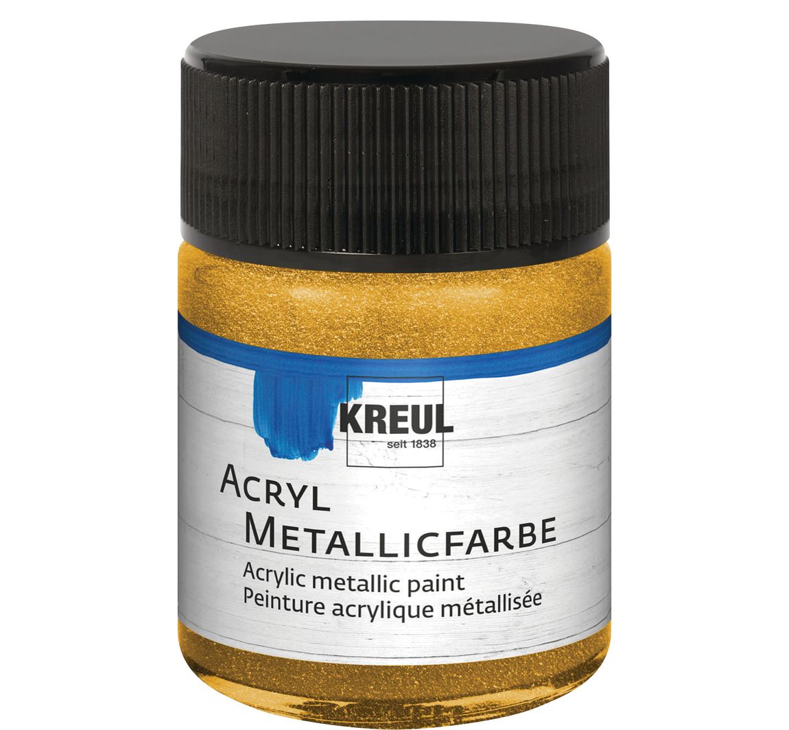 KREUL Acryl Metallicfarbe, 50 ml - Gold