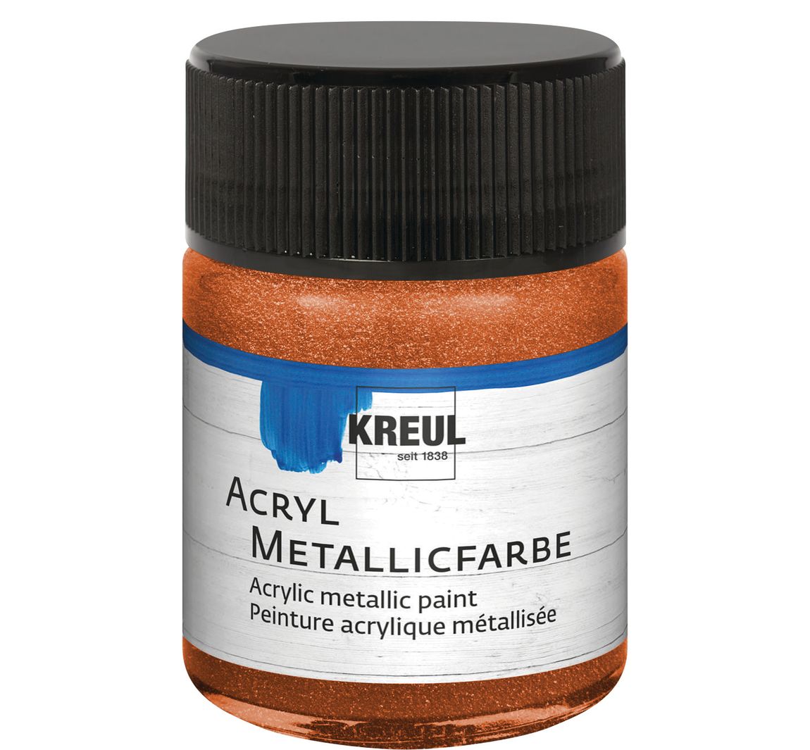 KREUL Acryl Metallicfarbe, 50 ml - Kupfer