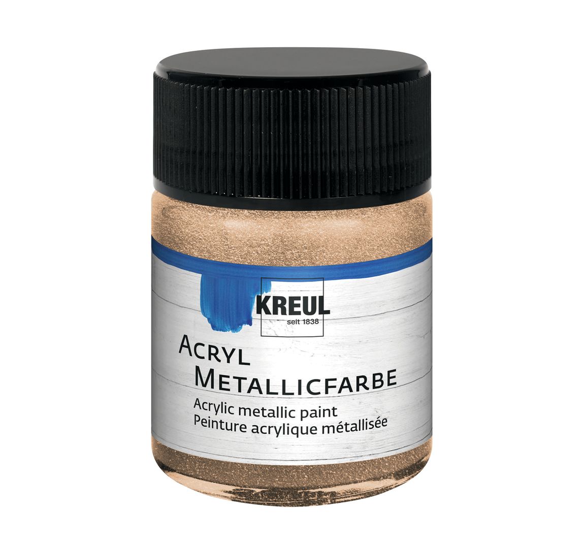 KREUL Acryl Metallicfarbe, 50 ml - Champagner