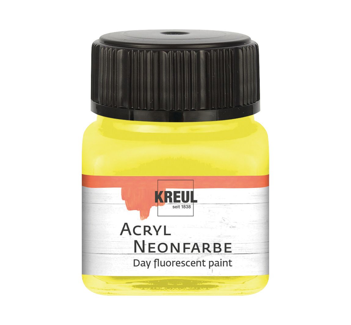 KREUL Acryl Neonfarbe, 20 ml - Neon-Gelb