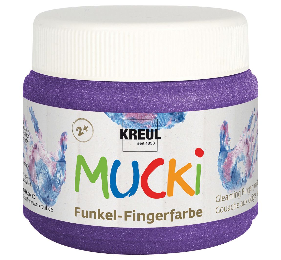 MUCKI Funkel-Fingerfarbe - Zauber-Lila