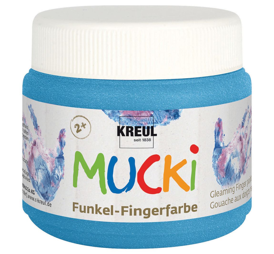 MUCKI Funkel-Fingerfarbe - Diamanten-Blau