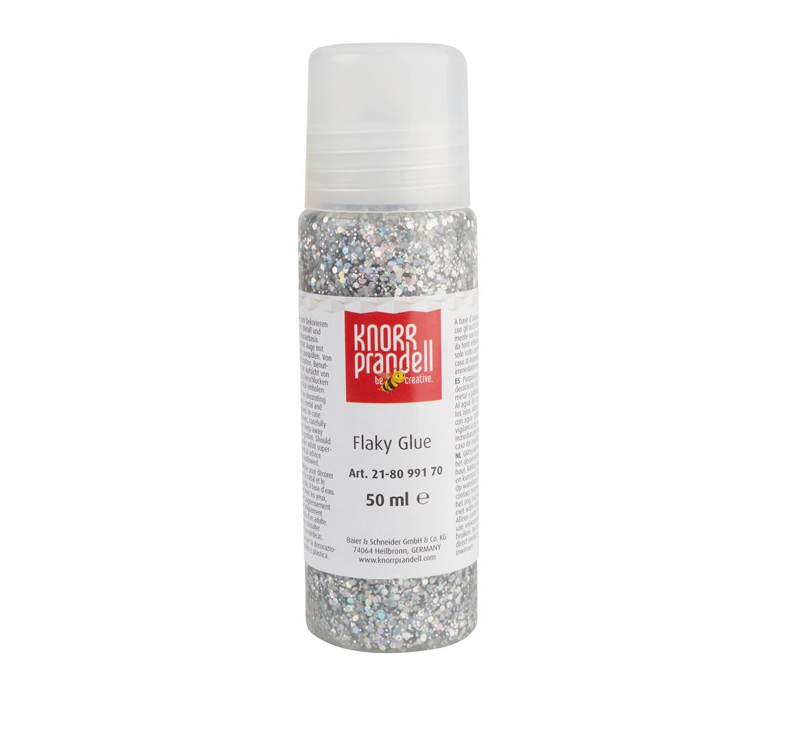 Glitter Flaky Glue - Silber-Regenbogen