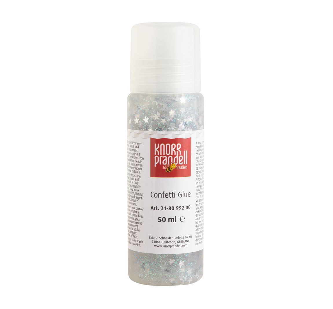 Glitter Confetti Glue - Sterne, Silber