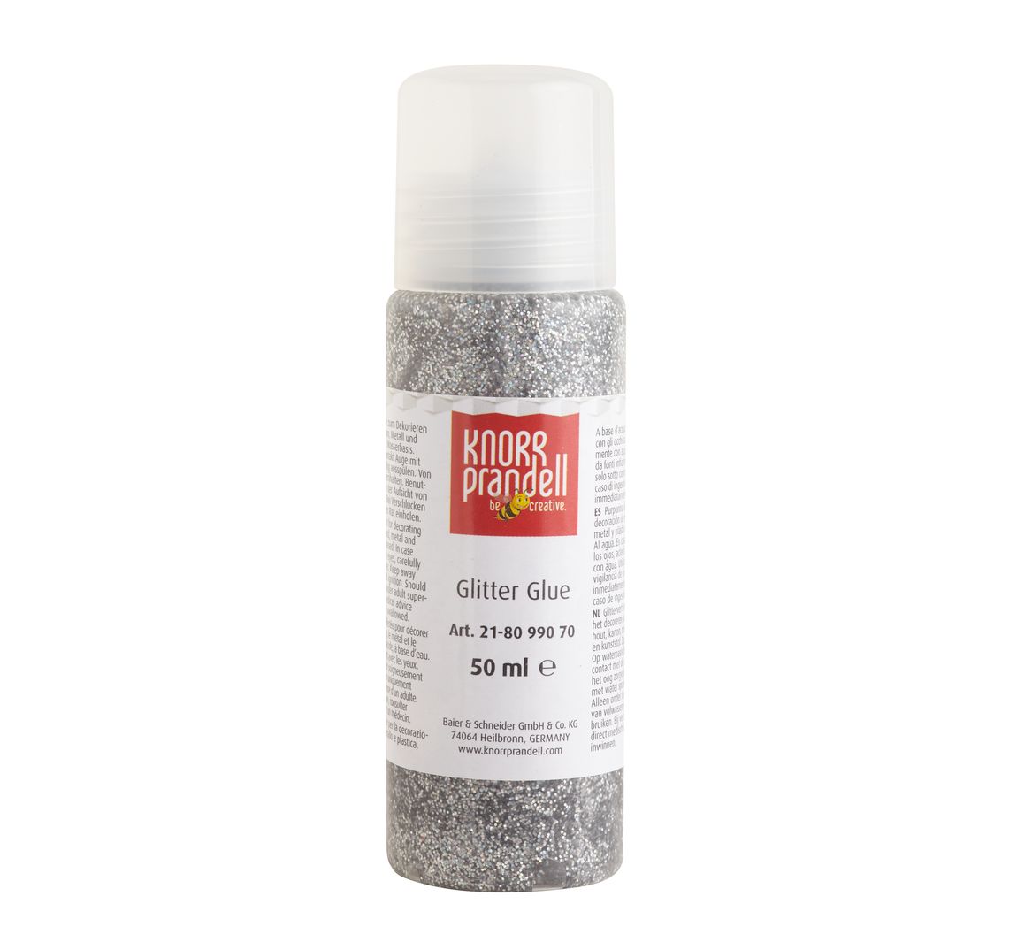Glitter Glue - Silber-Regenbogen