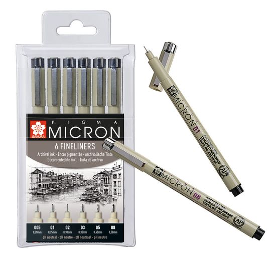 Pigma Micron case, set of 6