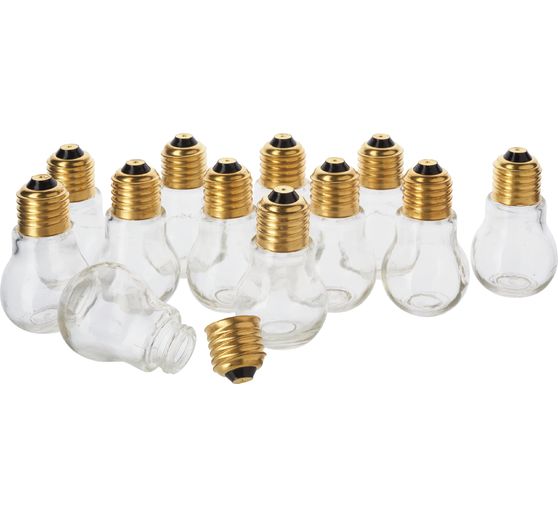 12 Deko-Glühbirnen, aufschraubbar, VBS Großhandelspackung