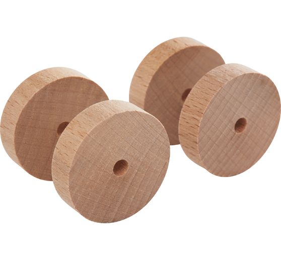 VBS Holzscheiben/Räder, Ø 30 x 8 mm, 4 Stück