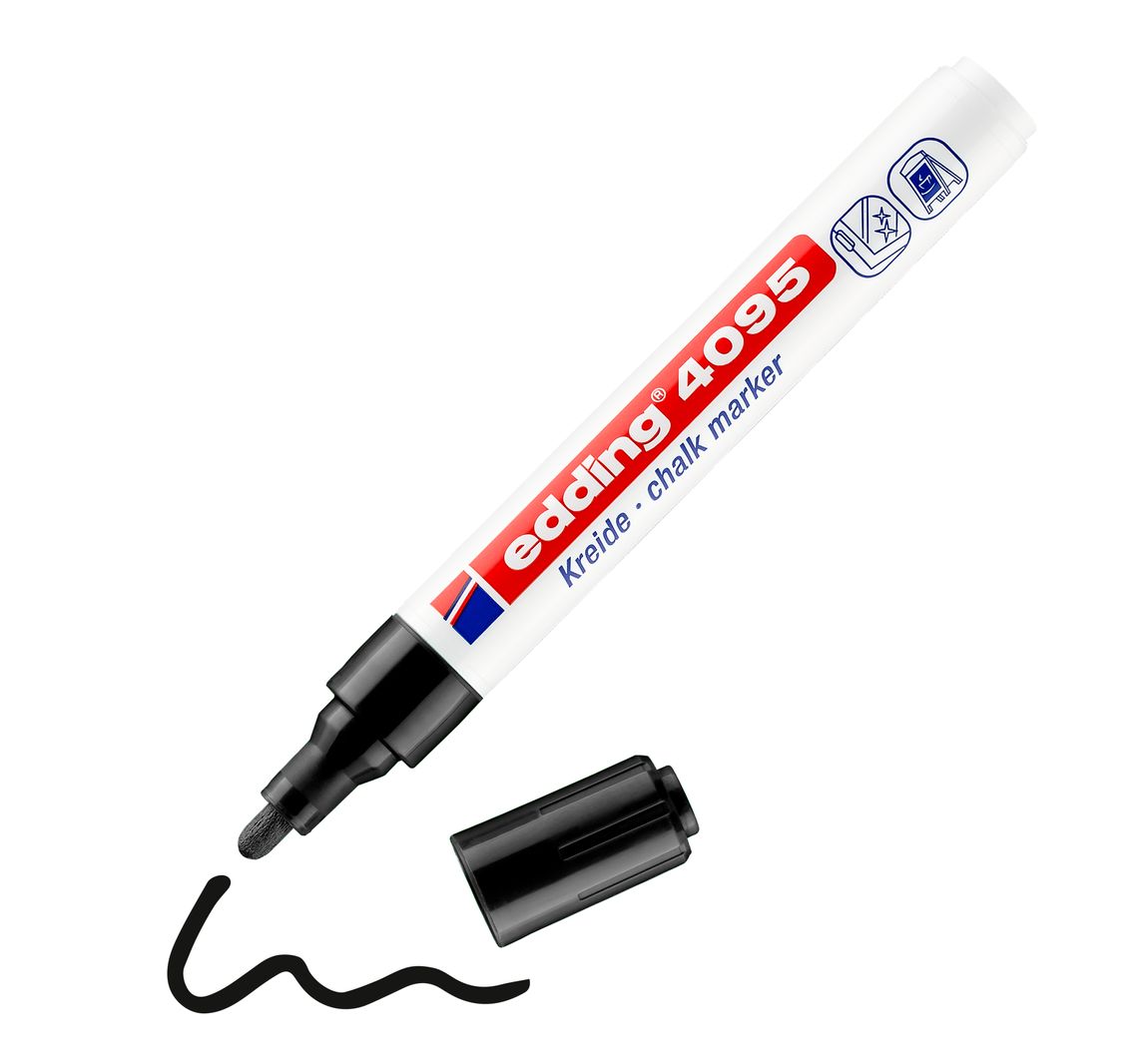 edding 4095 "Kreidemarker" - Schwarz