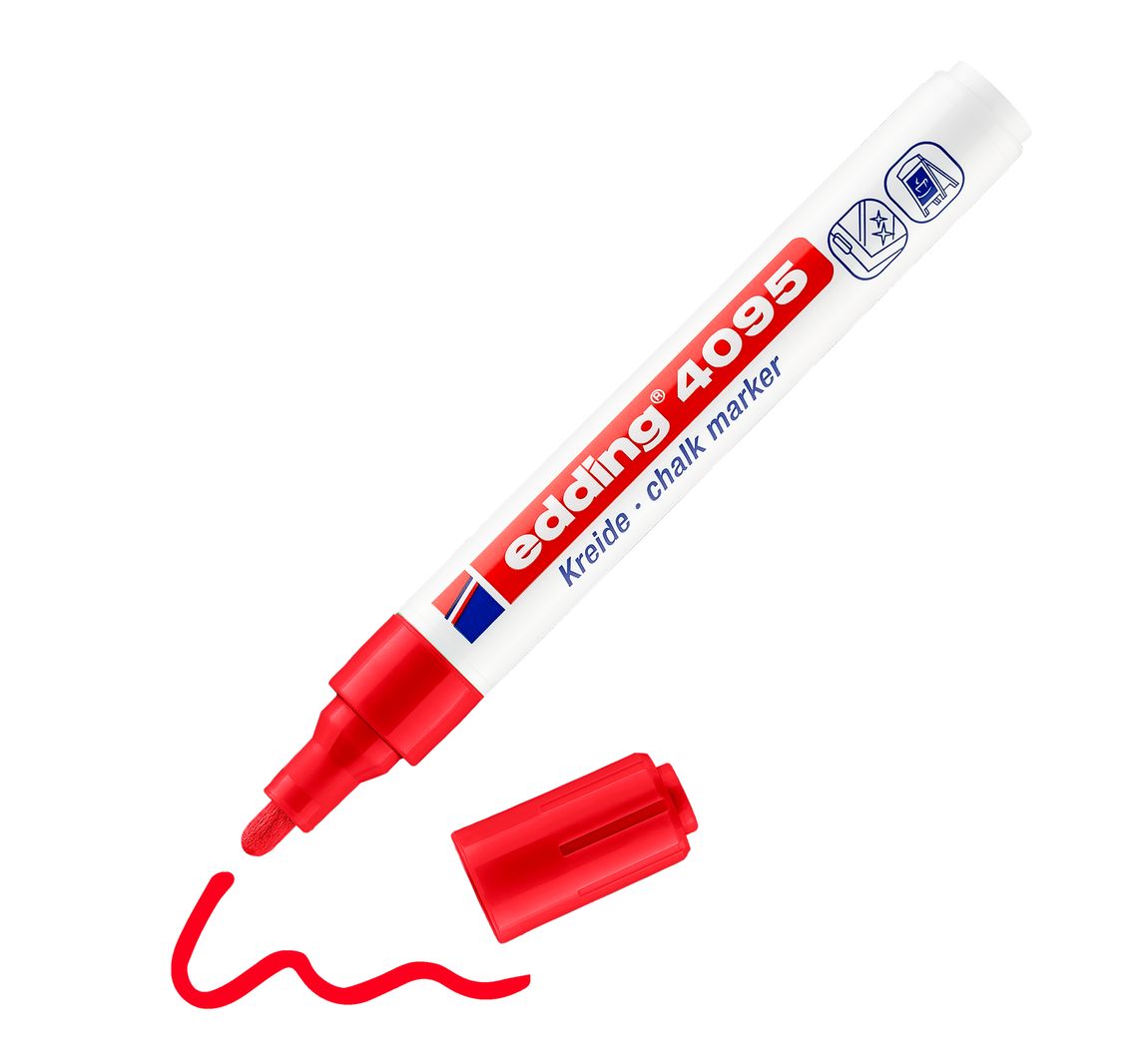 edding 4095 "Kreidemarker" - Rot