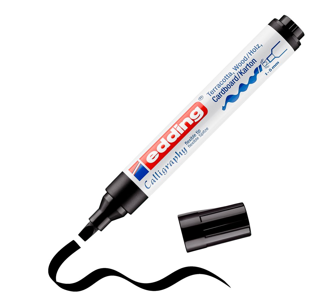 edding Calligraphy Marker, 1 - 5 mm - Schwarz