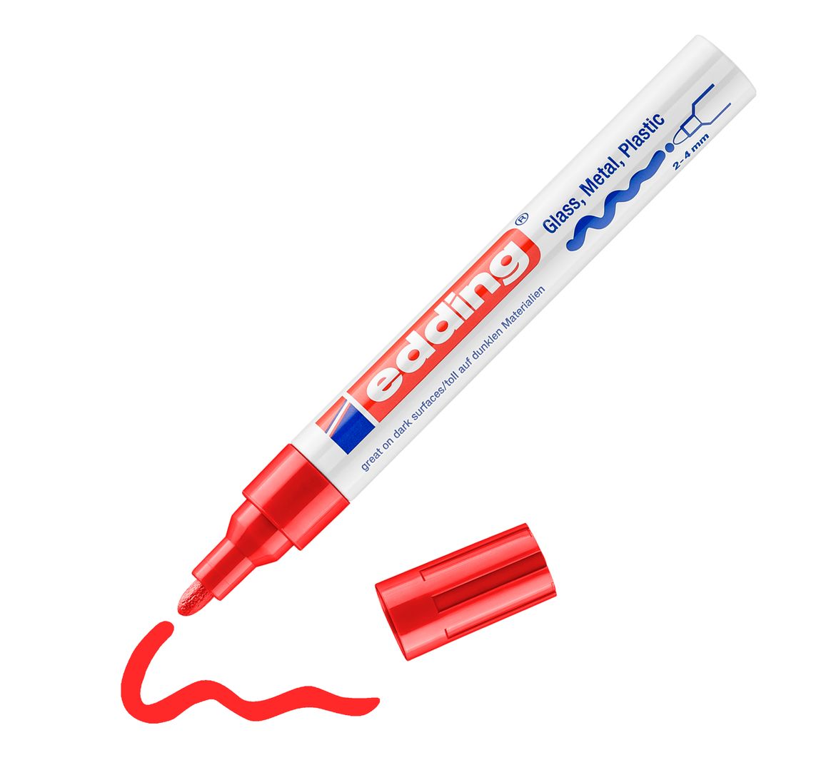 edding 750 "Glanzlack-Marker" - Rot