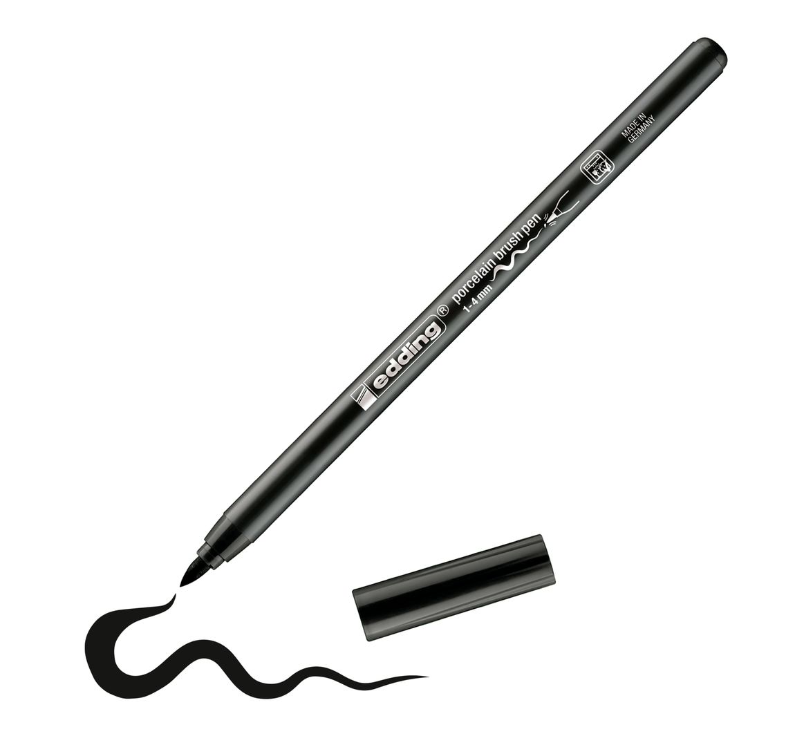 edding 4200 Porcelain brushpen - Schwarz