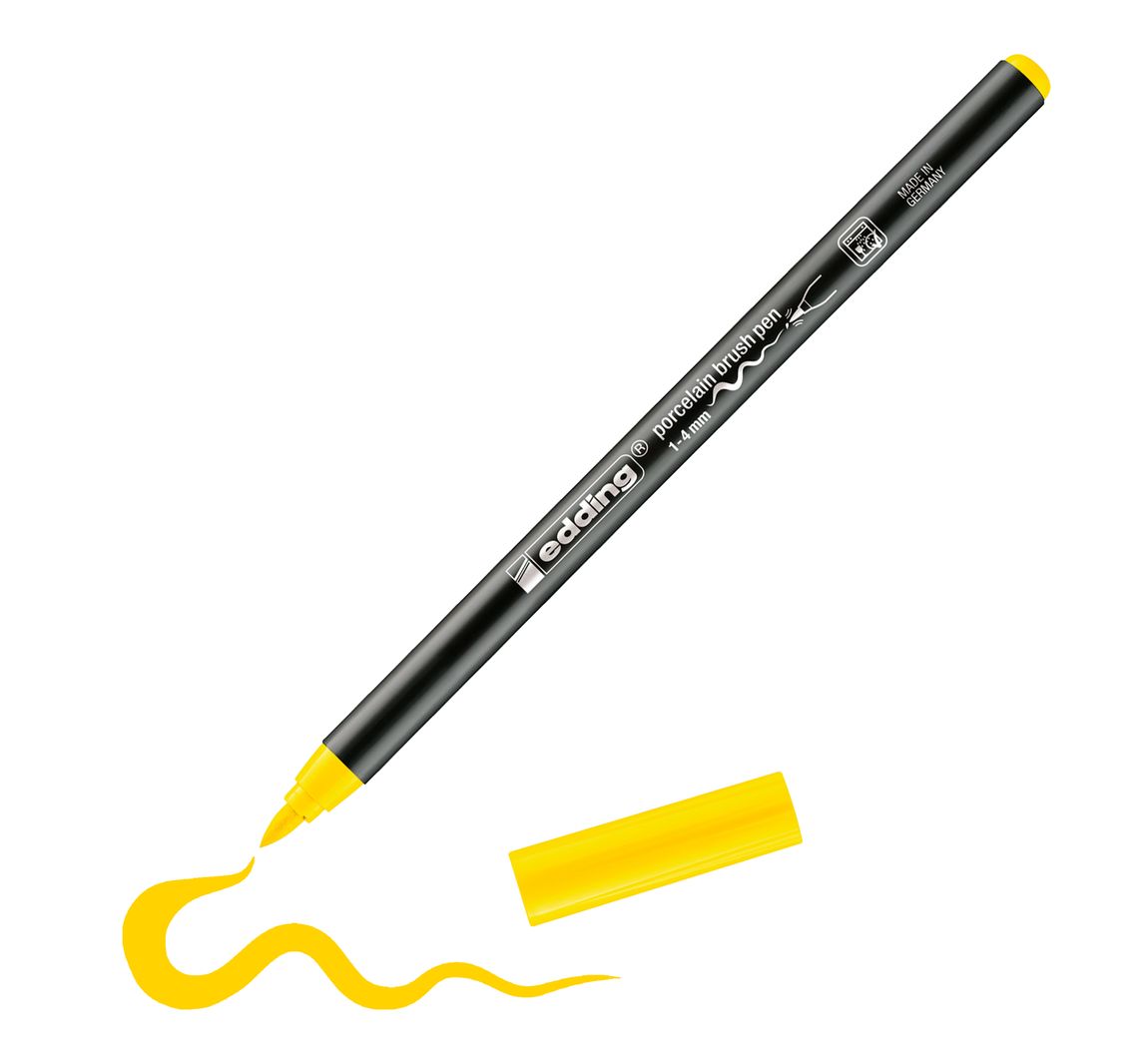 edding 4200 Porcelain brushpen - Gelb