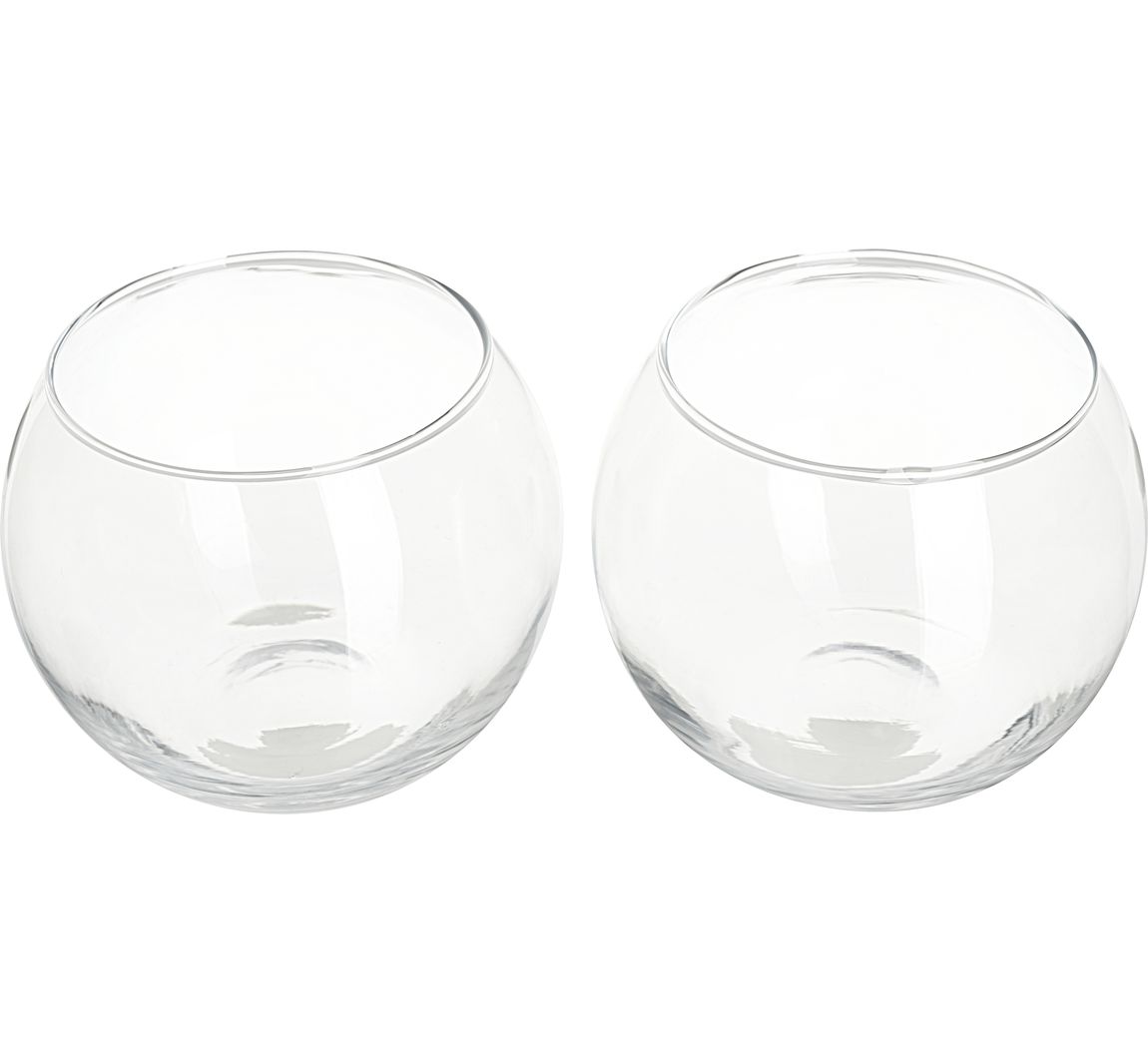 VBS Teelichtglas "Bowl", Ø 10,5 cm, 2 Stück