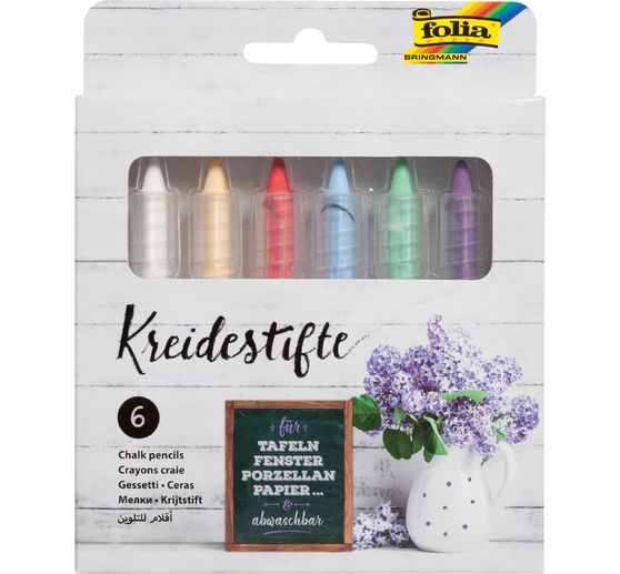 Kreidestifte, farbig sortiert