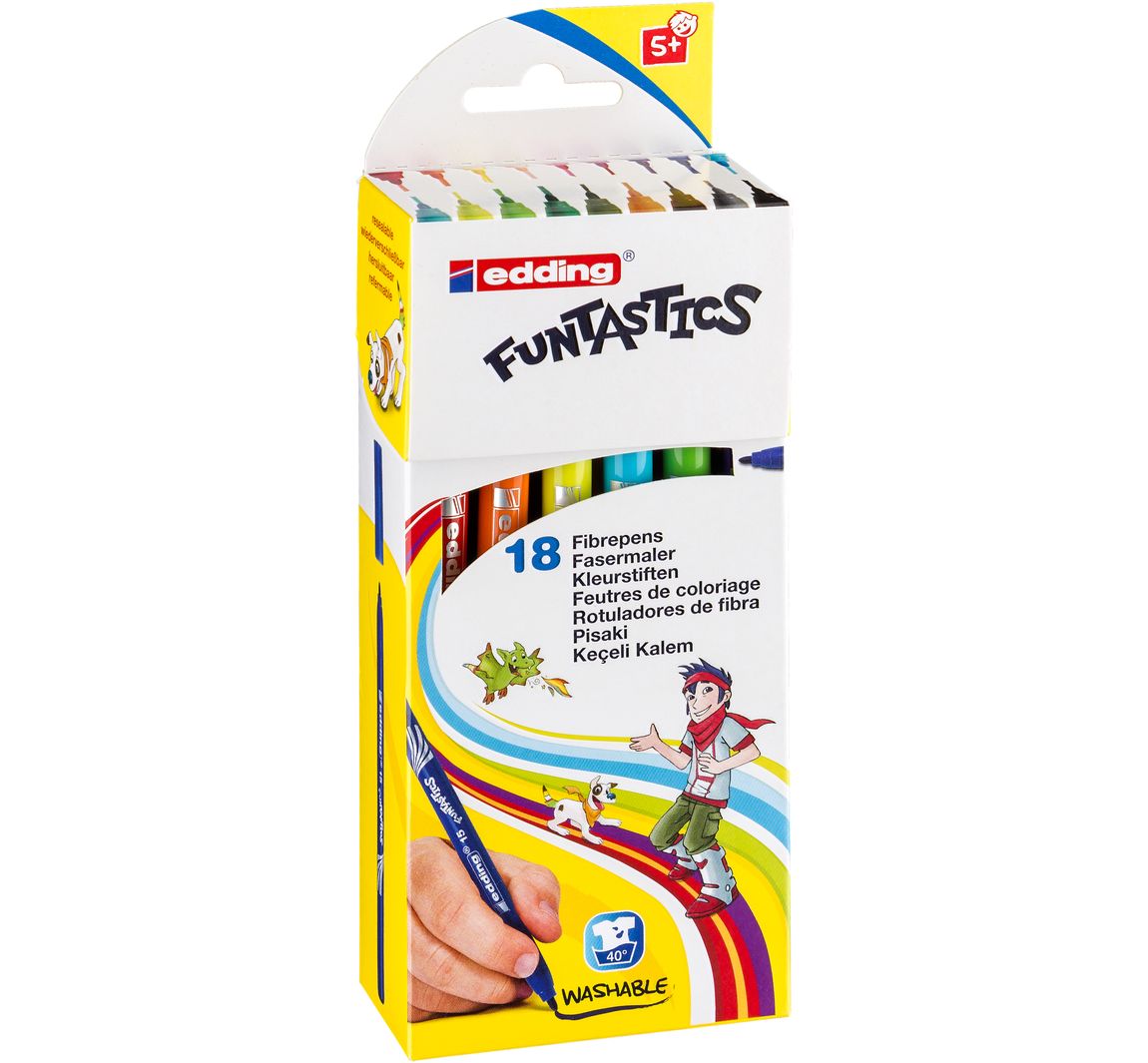 edding 15, Funtastic Kinderfasermaler - 18 Stück