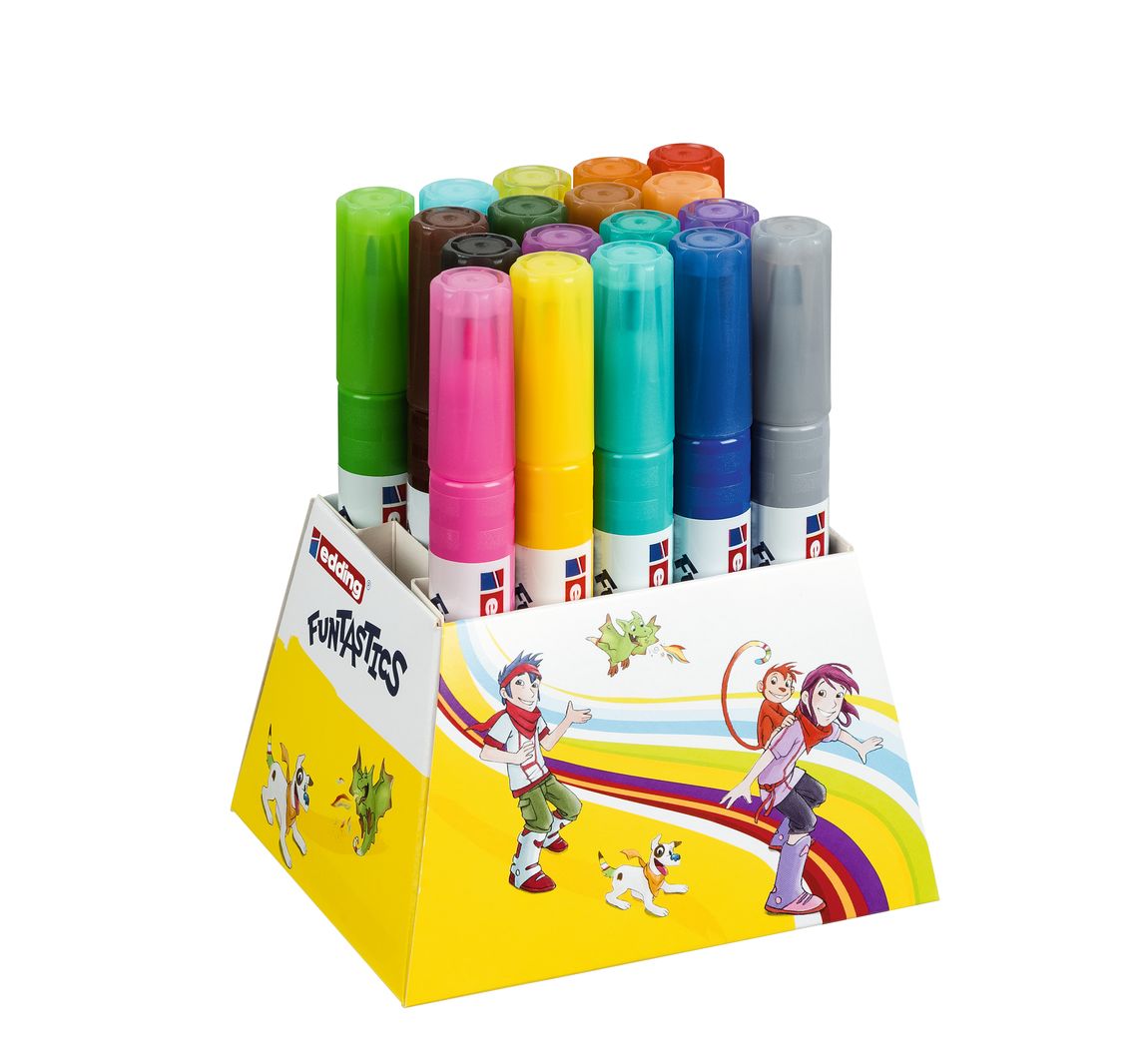 edding 14, Funtastic Kinderfasermaler, 3 mm - 18 Stück