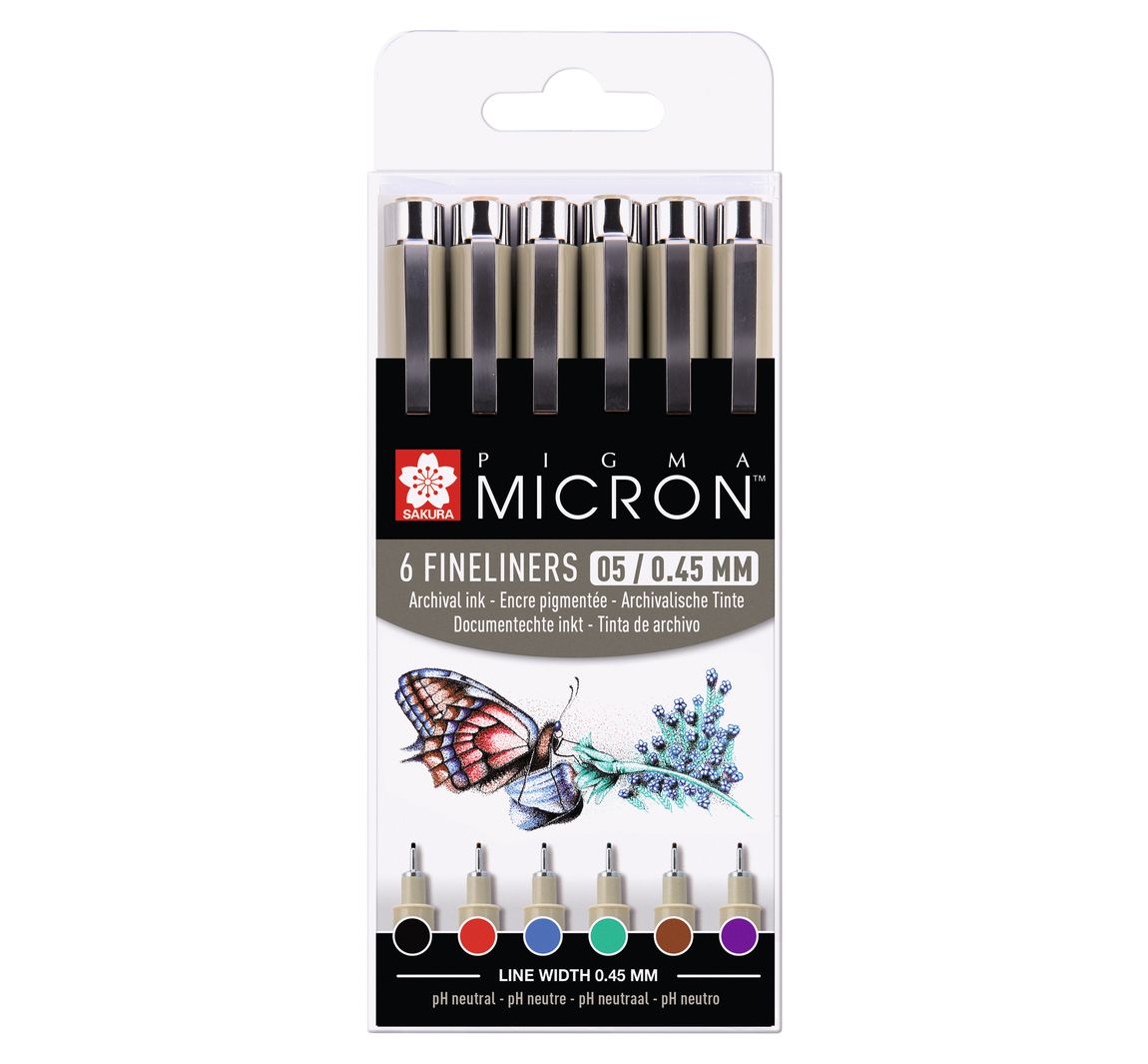 Sakura Pigma Micron Set - Größe 0, 45 Mm