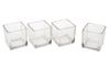 VBS Teelichtgläser "Cube", 4 Stück