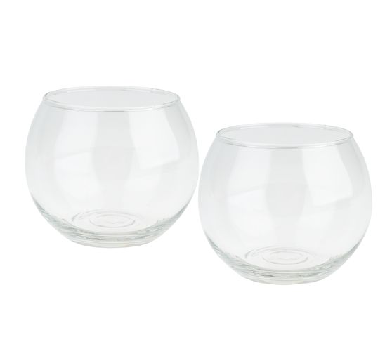 VBS Teelichtglas "Bowl", Ø 10,5 cm, 2 Stück
