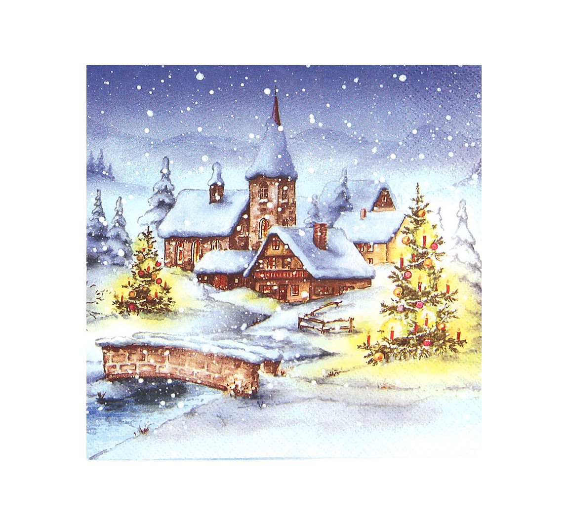 Serviette "Weihnachten im Schnee" - 20 Stück
