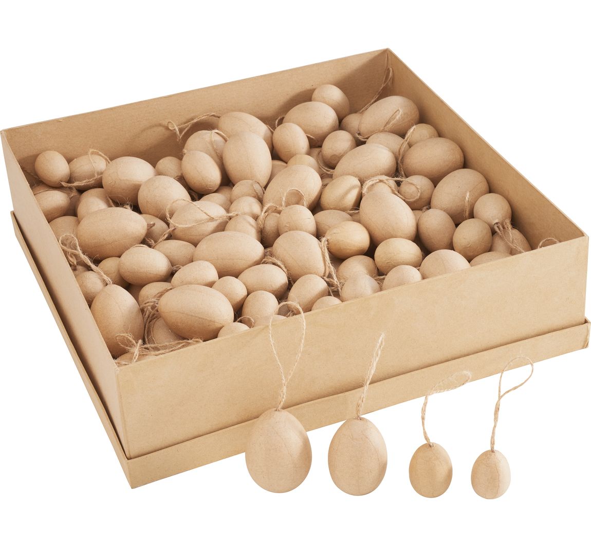 VBS Pappmaché-Eier "Größen-Mix", 140 Stück