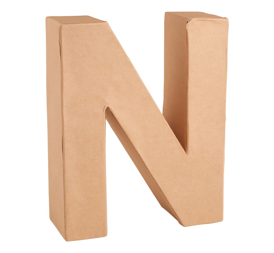 Papp-Buchstabe - Buchstabe "N"