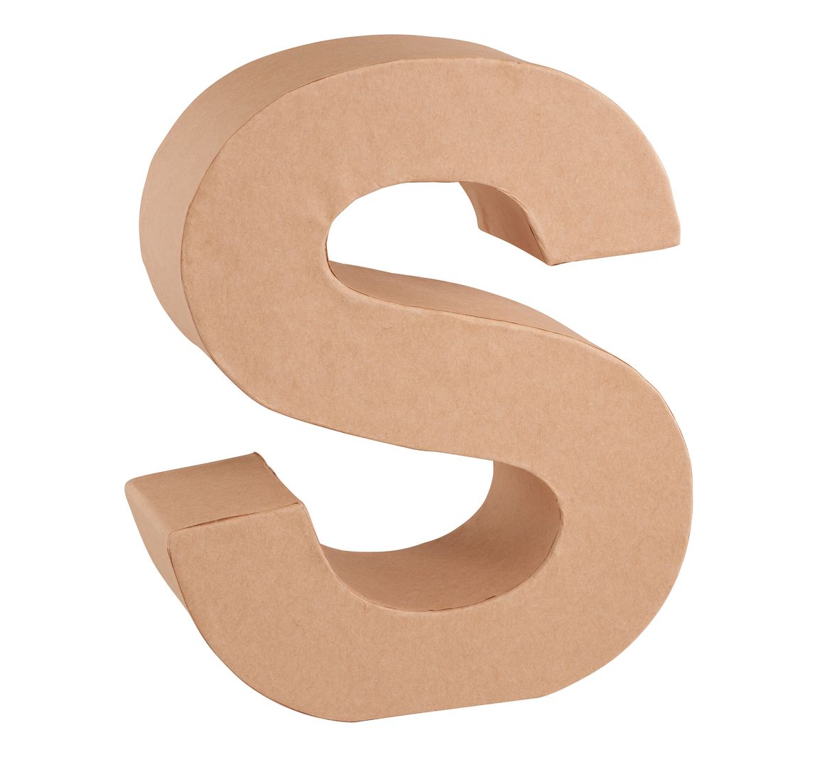 Papp-Buchstabe - Buchstabe "S"