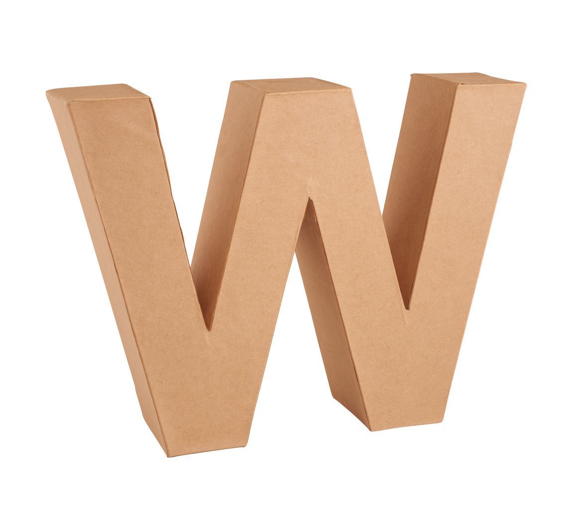 Papp-Buchstabe - Buchstabe "W"