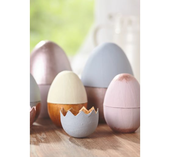 Pappmaché-Eier, teilbar, 3 Stück
