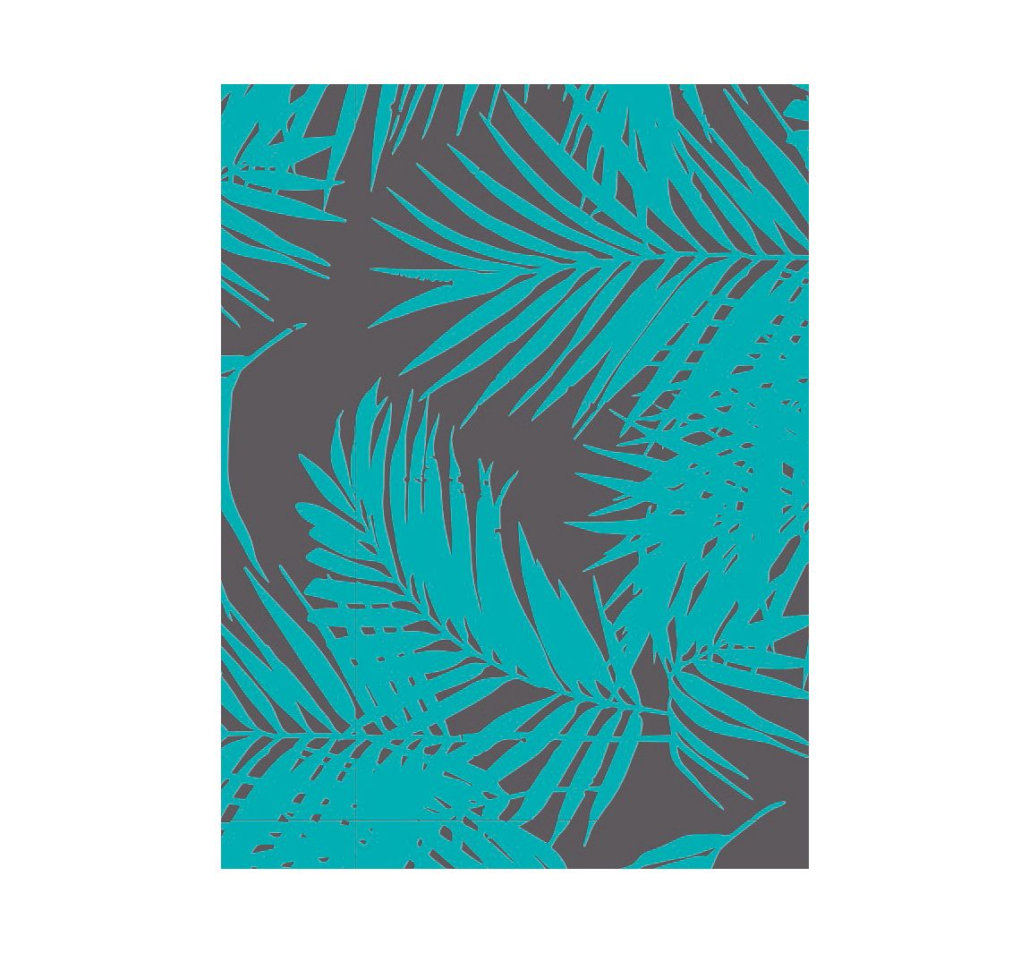 Décopatch-Papier "Farn-Türkis"