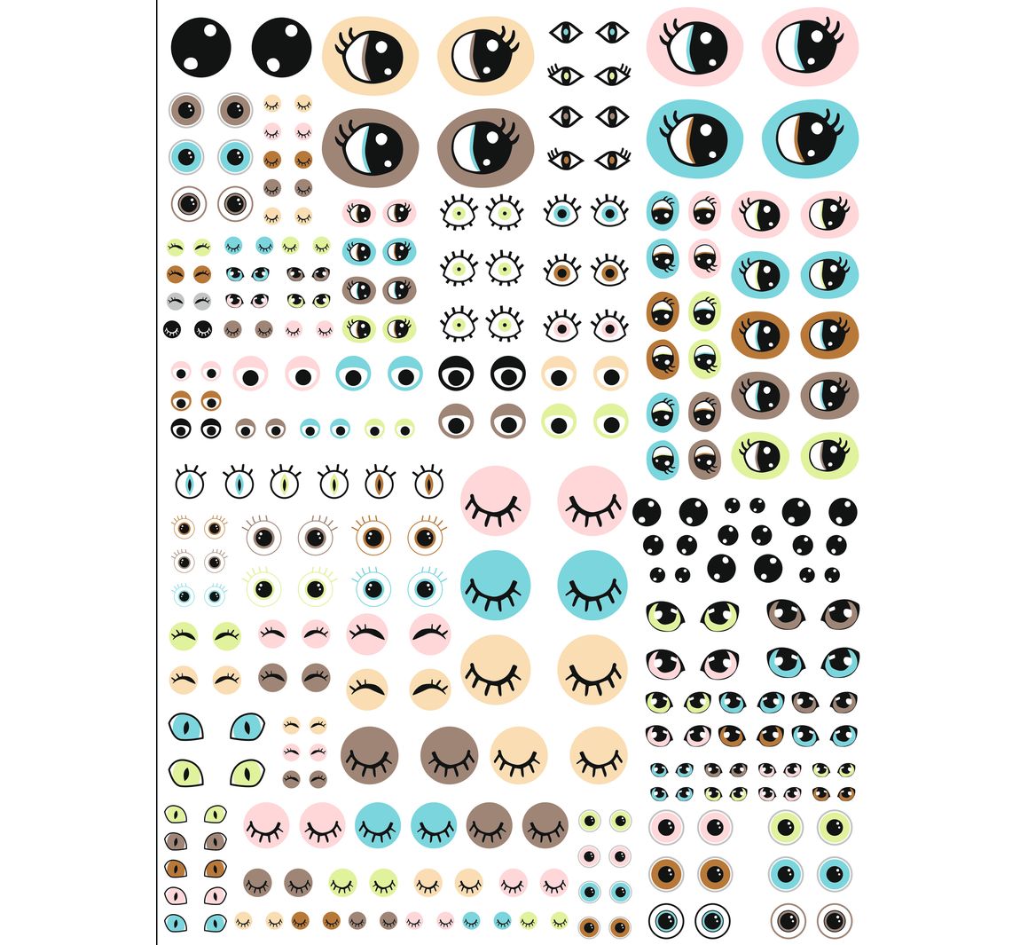 Décopatch-Papier "Augen-Pastell"