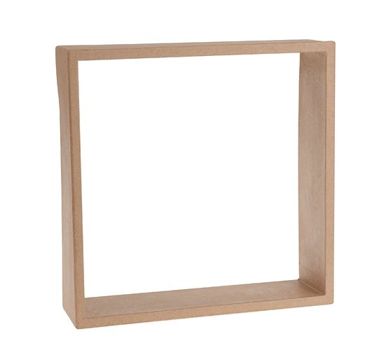 Pappmaché-Rahmen Gr ca 8x8cm Ausschnitt Quadrat 