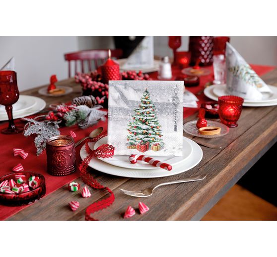 Serviette "Verschneite Weihnacht"