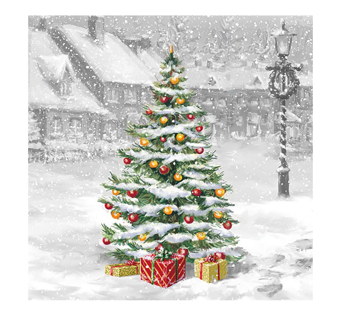 Serviette "Verschneite Weihnacht" - 20 Stück