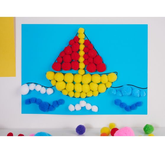 VBS Pompons "Farben & Größen Mix", 1.000 Stück