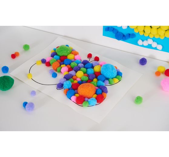 VBS Pompons "Farben & Größen Mix", 1.000 Stück