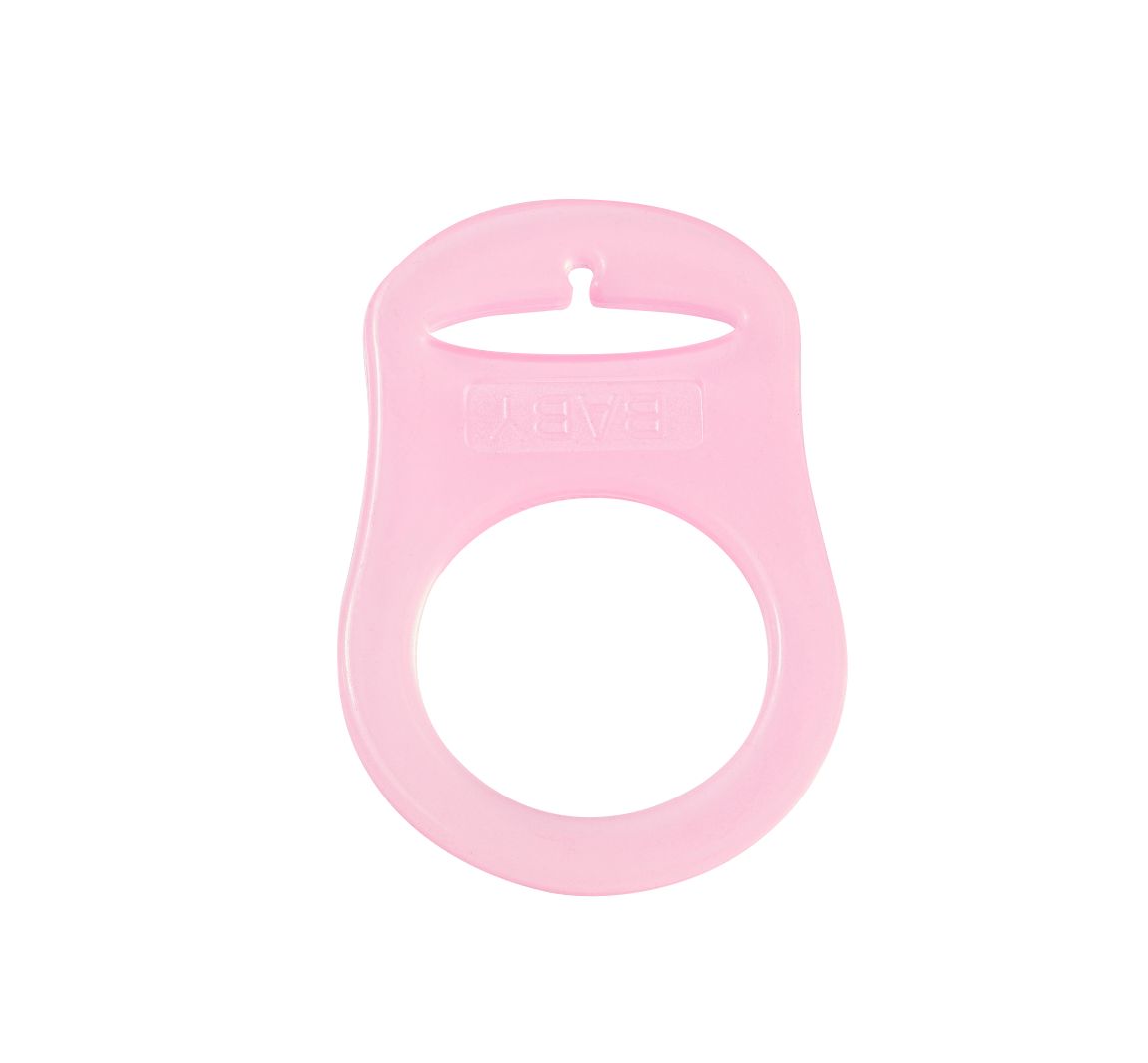 Schnulli-Silikonring für Schnullerketten - Rosa