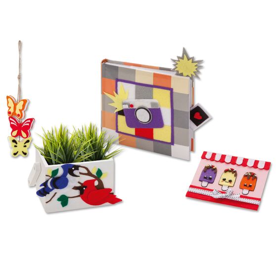 Bastelfilz selbstklebend, 20x29cm, 10 Blatt