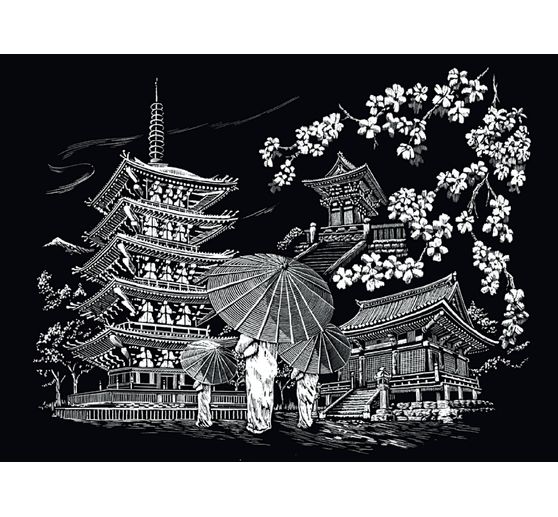 Kratzbild "Kyoto Temple"