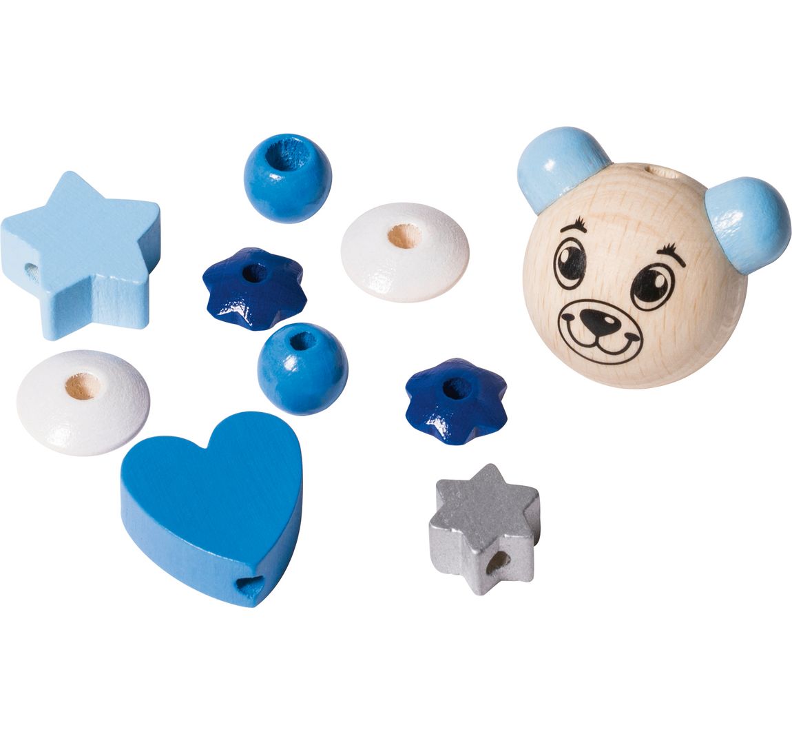 Schnullerketten Holzperlen "Teddy"