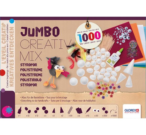 Jumbo Creativ-Mix "Styropor", ca. 1.000 Teile
