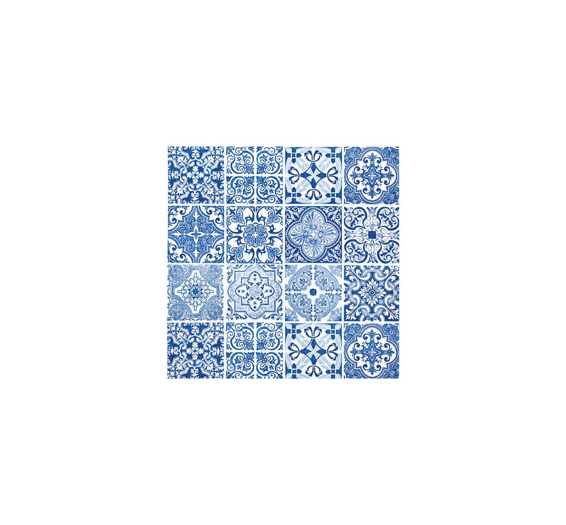 Serviette "Blaue Fliesen" - 20 Stück