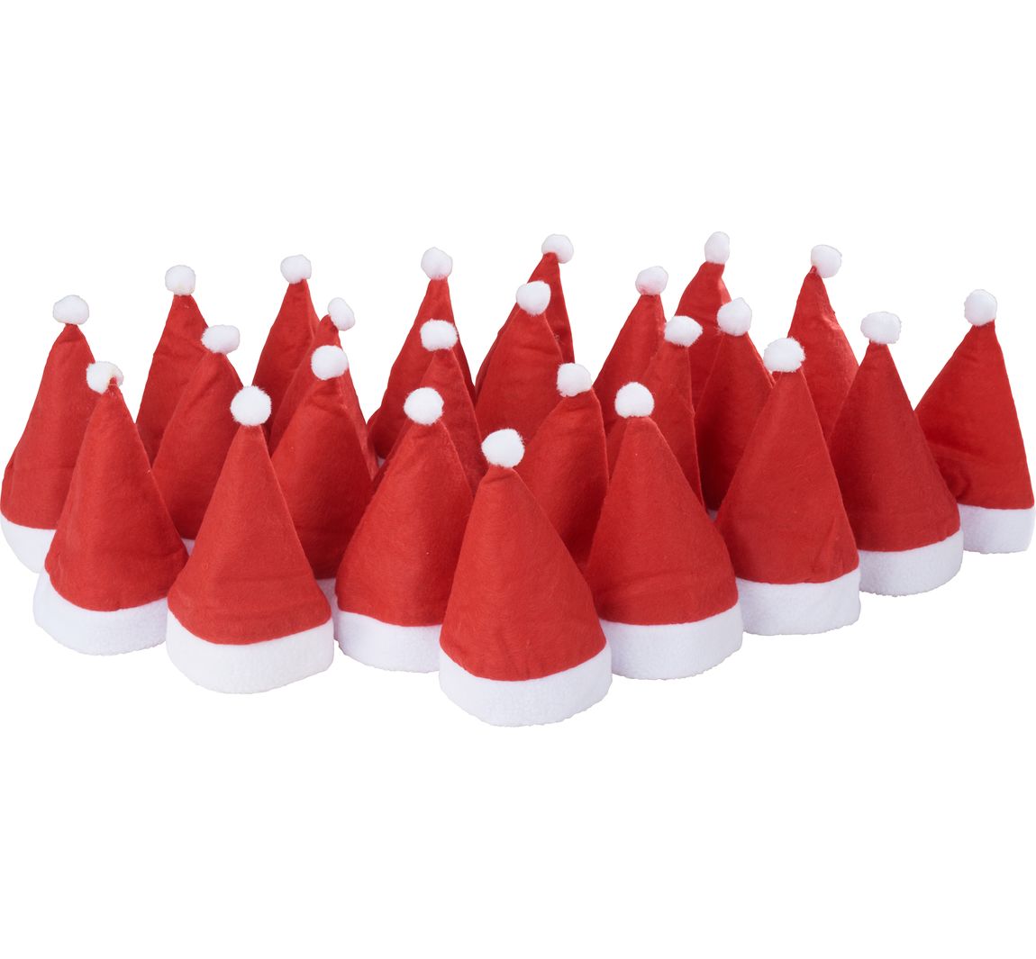 VBS Weihnachtsmützen für 8 cm Kopfdurchmesser, 24 Stück