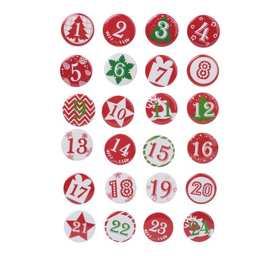Adventszahlen "Buttons"