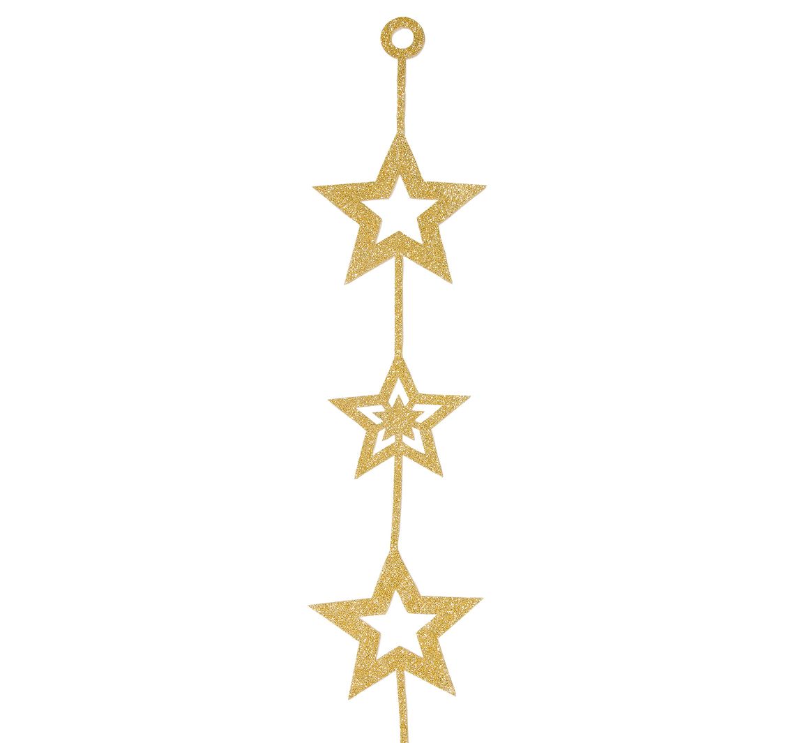 Glittergirlande "Sterne" - Gold