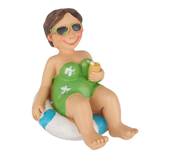 Bade-Urlauberin im Schwimmreif