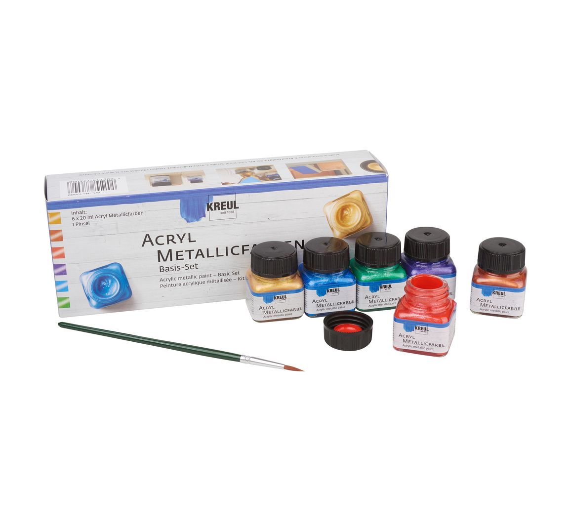 KREUL Acryl Metallicfarben Creativ-Set