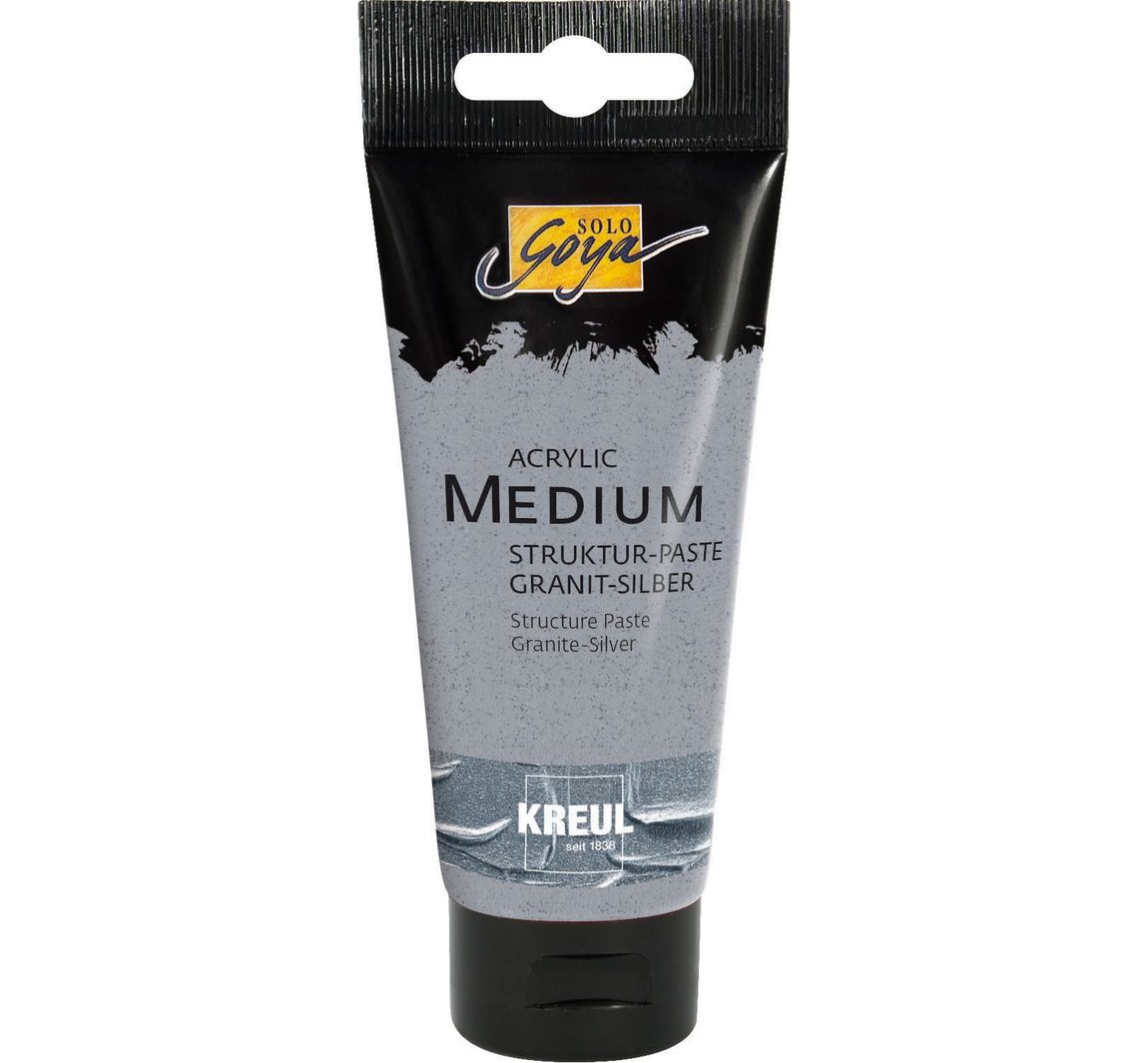 Acrylic Medium Struktur-Paste - Granit/Silber